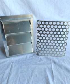 Dog Box Door Louver 9-3 9"w x 12.25" h w/ Perforated Back Screen