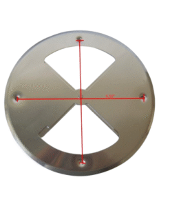 Alternative view of Dog Box Trailer Door Vent 7 3/4" Aluminum Wall Side Spinner
