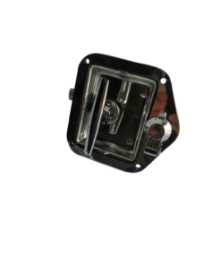Folding T Latch Door Lock Dust Cover Thru Mount Holes Stainless for Truck Tool Box Cabinets Enclosures