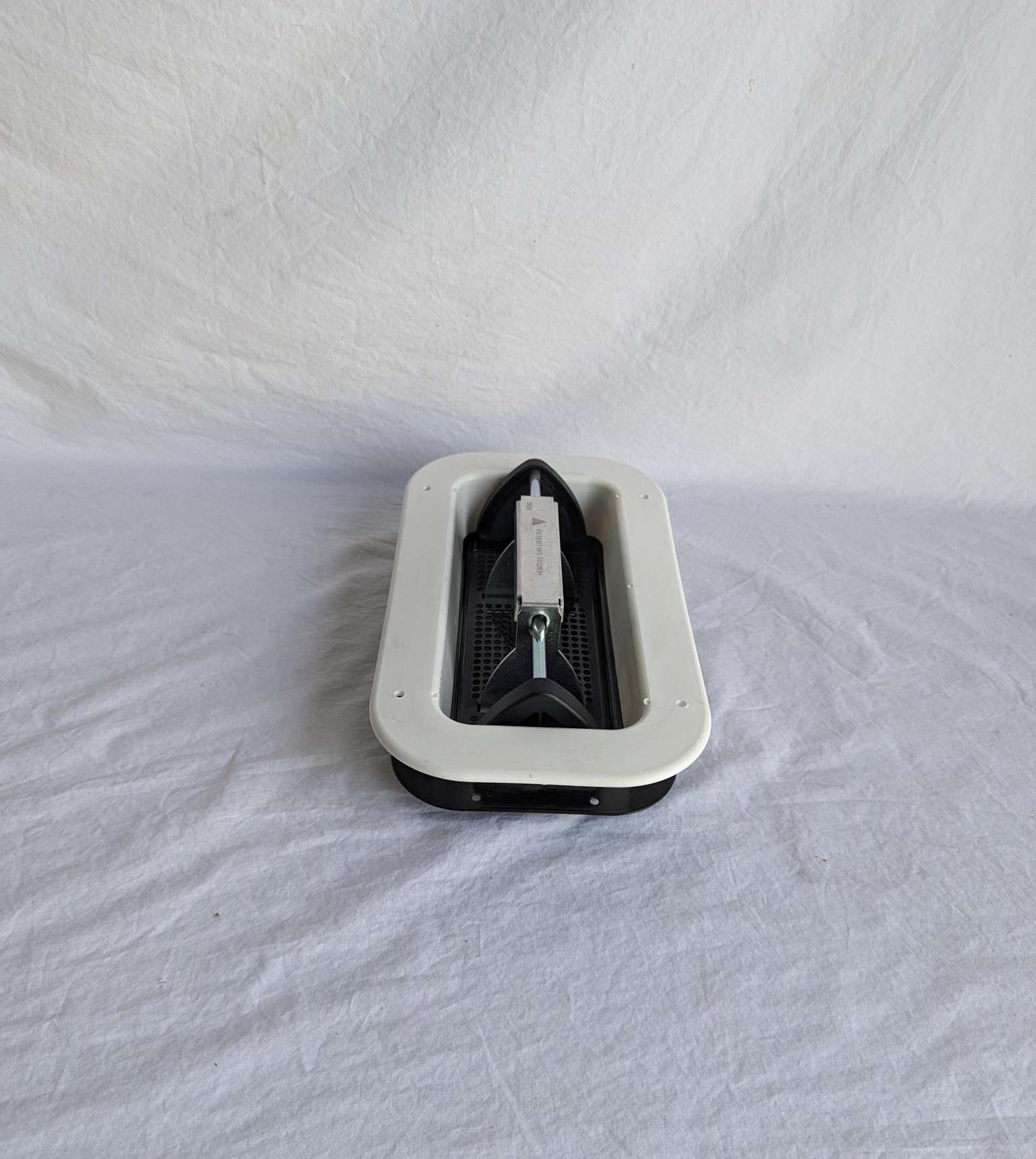 Trailer Roof Vent Aluminum Black Low Profile Popup w/ Gasket & White Trim Ring - Image 4