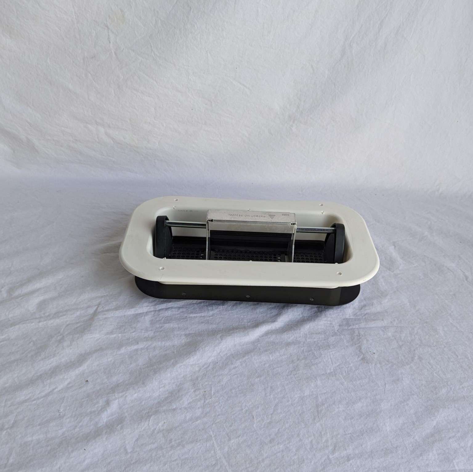 Trailer Roof Vent Aluminum Black Low Profile Popup w/ Gasket & White Trim Ring - Image 3