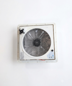 Alternative view of RV Camper Trailer Roof Fan 3 Speed Out 2 IN  12V 900 CFM FWD | REV Direction White Lid